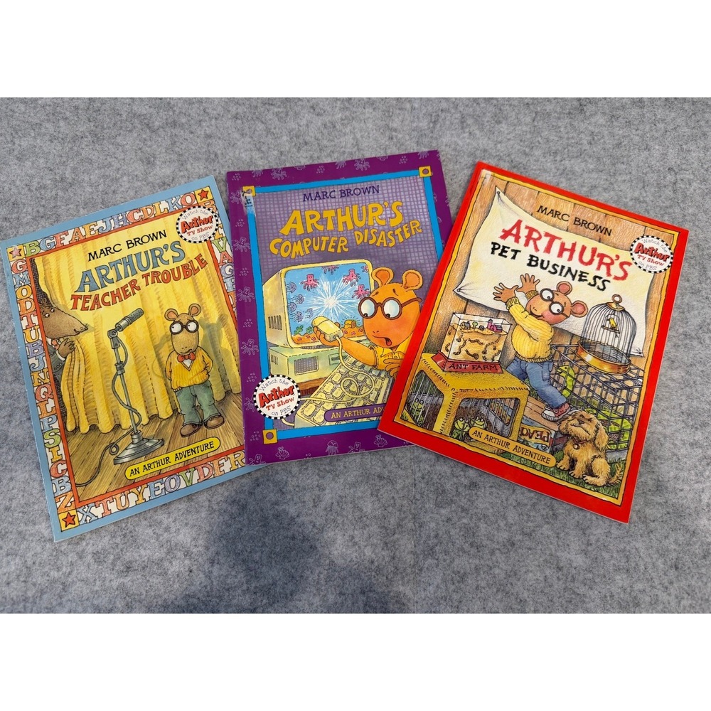 3x Arthur adventure books by Marc Brown - Softcover Children's Books